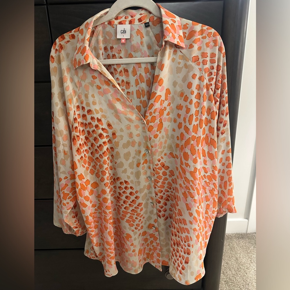 Cabi Women's Coral Patterned Top